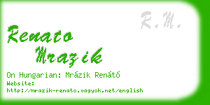 renato mrazik business card